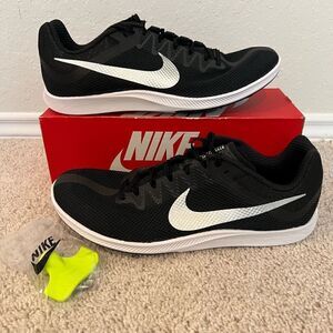 Nike Zoom Rival Black White Running Cleats Shoes